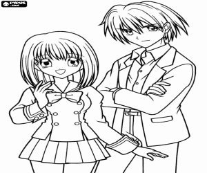 Rihito and Mikaru, Amagi brothers coloring page