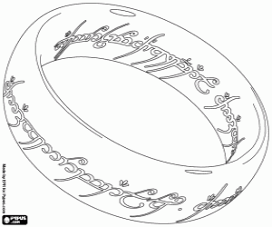 The ring from The Lord of the Rings coloring page