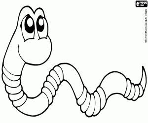 A ringed worm coloring page