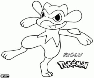 Riolu Pokémon coloring page