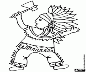 The rite of an indigenous dance coloring page