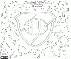 River Plate, 2023 champions coloring page
