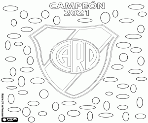 River Plate, champion 2021 coloring page