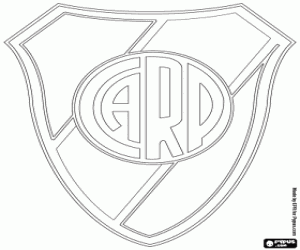 River Plate logo coloring page