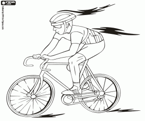 Road cycling and Track cycling coloring page