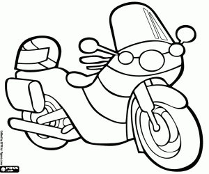 A road sport motorcycle coloring page
