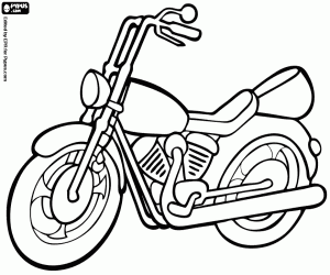 A road trip on motorcycle coloring page