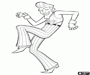 Robbie Rotten, the LazyTown villain coloring page
