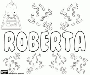 Roberta, name in various languages coloring page