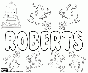 Roberts, Latvian name for boy coloring page