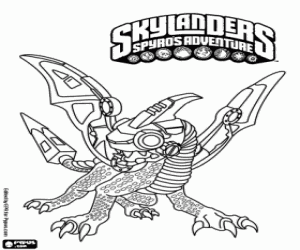 The robot dragon Skylander Drobot coloring page