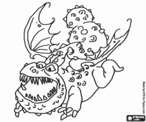 The robust dragon Gronckle coloring page
