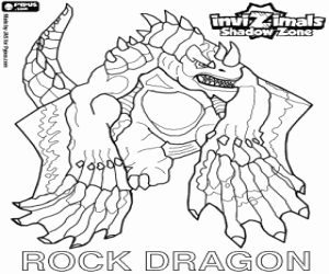 Rock Dragon, Invizimals Shadow Zone coloring page