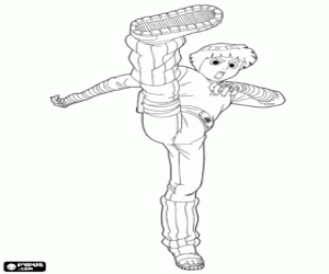 Rock Lee, ninja from Naruto coloring page