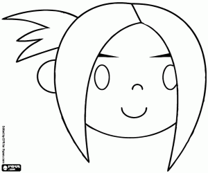 Rock violinist's hairstyle coloring page