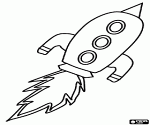 Rocket coloring page