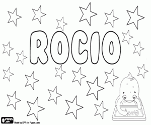 Rocío, spanish name coloring page