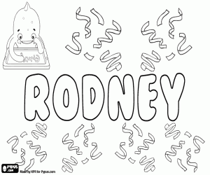 Rodney, English name for boy coloring page