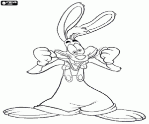 Roger Rabbit, the protagonist coloring page