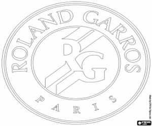Roland Garros logo coloring page