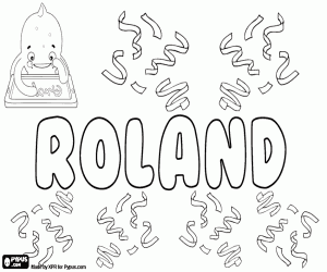 Roland, name in several languages coloring page