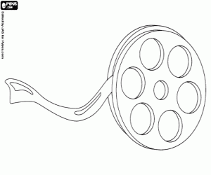 A roll of film coloring page