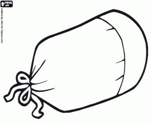 Rolled sleeping bag coloring page
