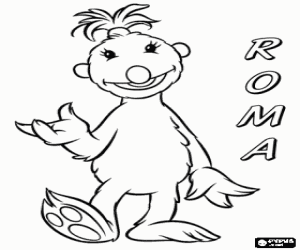 Roma, a Hoob traveller coloring page