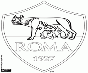 AS Roma shield coloring page