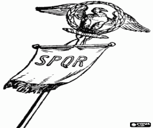 Roman Empire flag coloring page