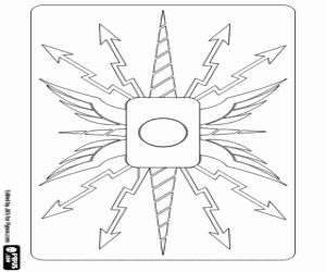 Roman Empire's war shield coloring page