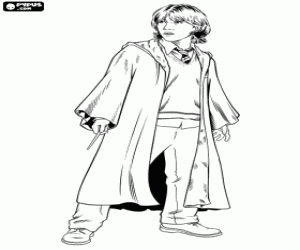 Ron, Harry Potter's friend coloring page
