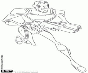 Rook Blonko from Ben 10 Omniverse coloring page