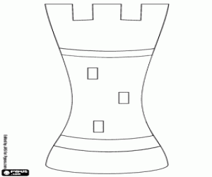 The Rook, a chess piece coloring page
