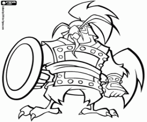 The rooster General Tsao, SlyCooper coloring page