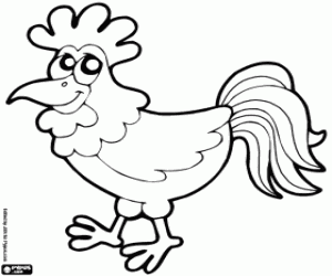 Rooster coloring page