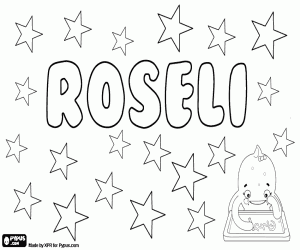 Roseli, variant of Rosalie coloring page