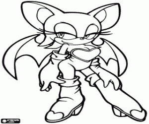 Rouge the Bat, Sonic coloring page