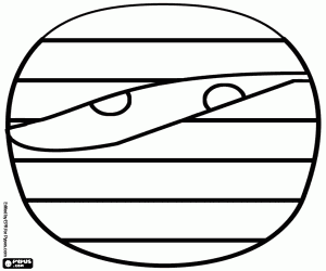 Rounded mask with bandages coloring page