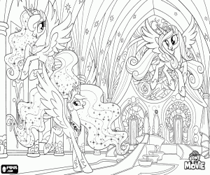 Royal Alicorn Princesses of Equestria coloring page