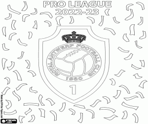 Royal Anwerp FC, champion 2022-2023 coloring page