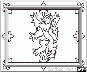 Royal standard of Scotland coloring page