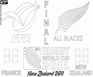 Rugby 2011 World Championship final coloring page