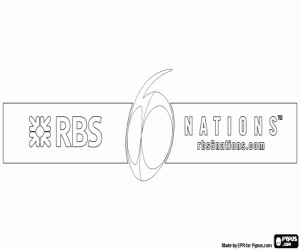 Rugby Six Nations logo coloring page