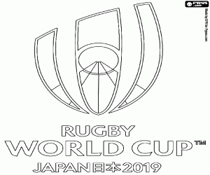 Rugby World Cup logo 2019 coloring page