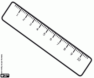 A ruler to measure coloring page
