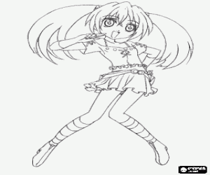 Runo, a Bakugan character coloring page