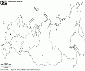 Russia map coloring page