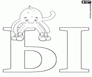 The Russian letter Ы with Pypus coloring page