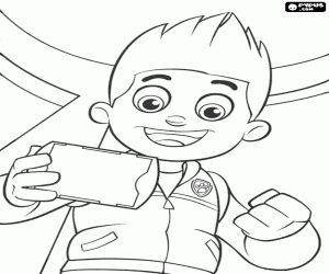 Ryder, the boy of Paw Patrol coloring page